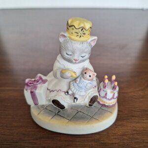 VINTAGE 1985 SCHMID KITTY CUCUMBER PRISCILLA 4TH BIRTHDAY FIGURINE #31022